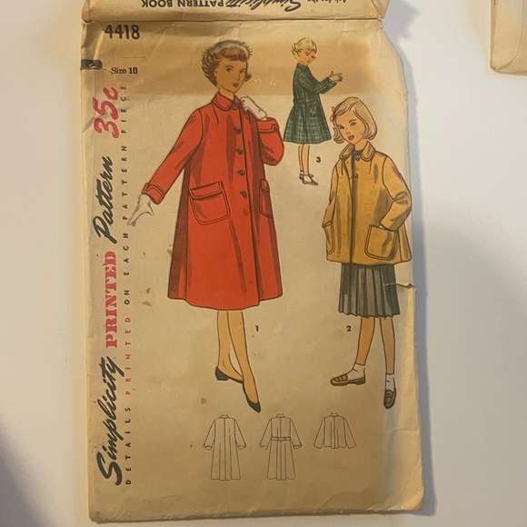 Vintage 1950s-60s Sewing Patterns Lot of 7 Girls Simplicity Butterick - Picture 3 of 8